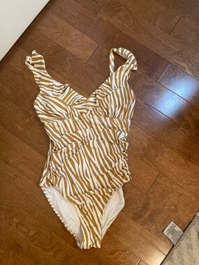 Mustard Zebra One-Piece Swimsuit